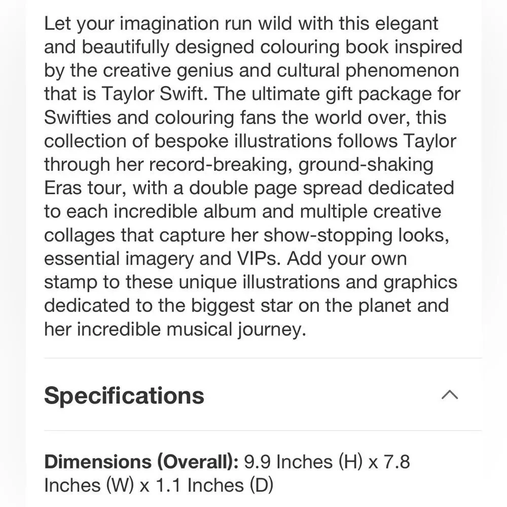 Fill the Blank Spaces Coloring Book For Taylor Swift Fans. NEW.